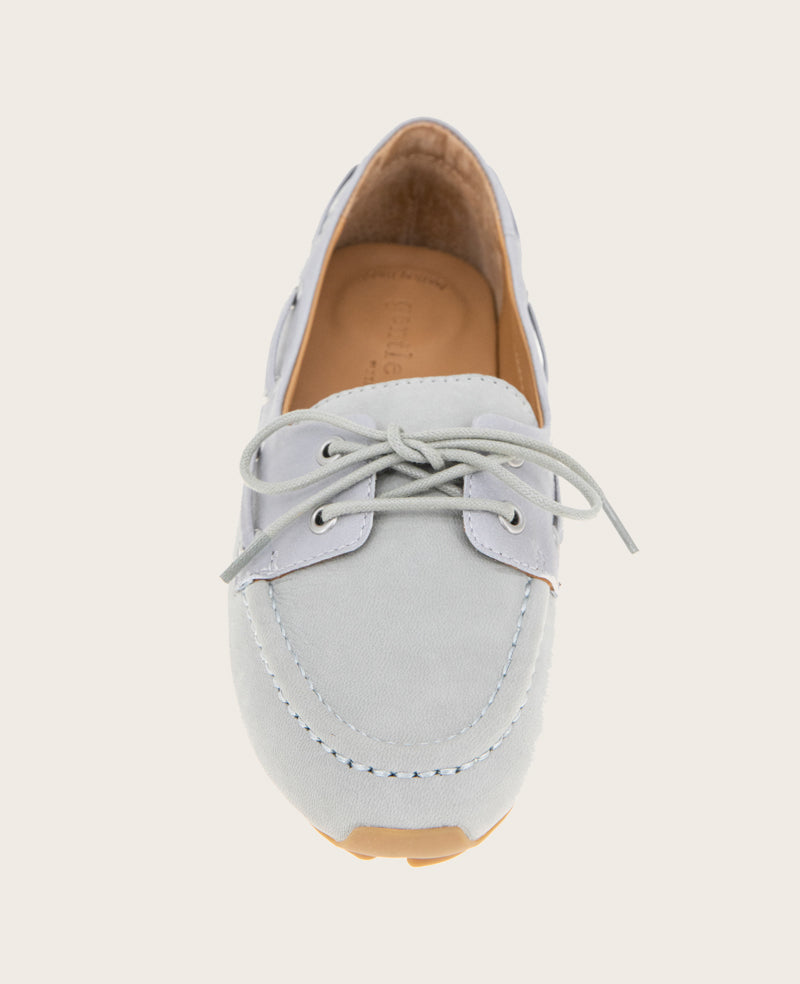 Marina Leather Boat Shoe – Ashley Blue | Gentle Souls by KC | Kenneth Cole ASHLEY BLUE LEATHER